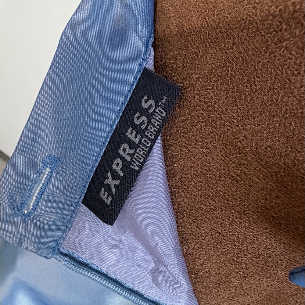 Express Shimmering Blue Maxi Skirt - Picture 10 of 13